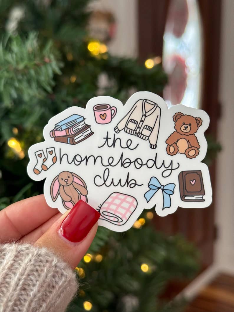 The Homebody Club Glossy/Sparkle Sticker Vinyl, Reader Gift