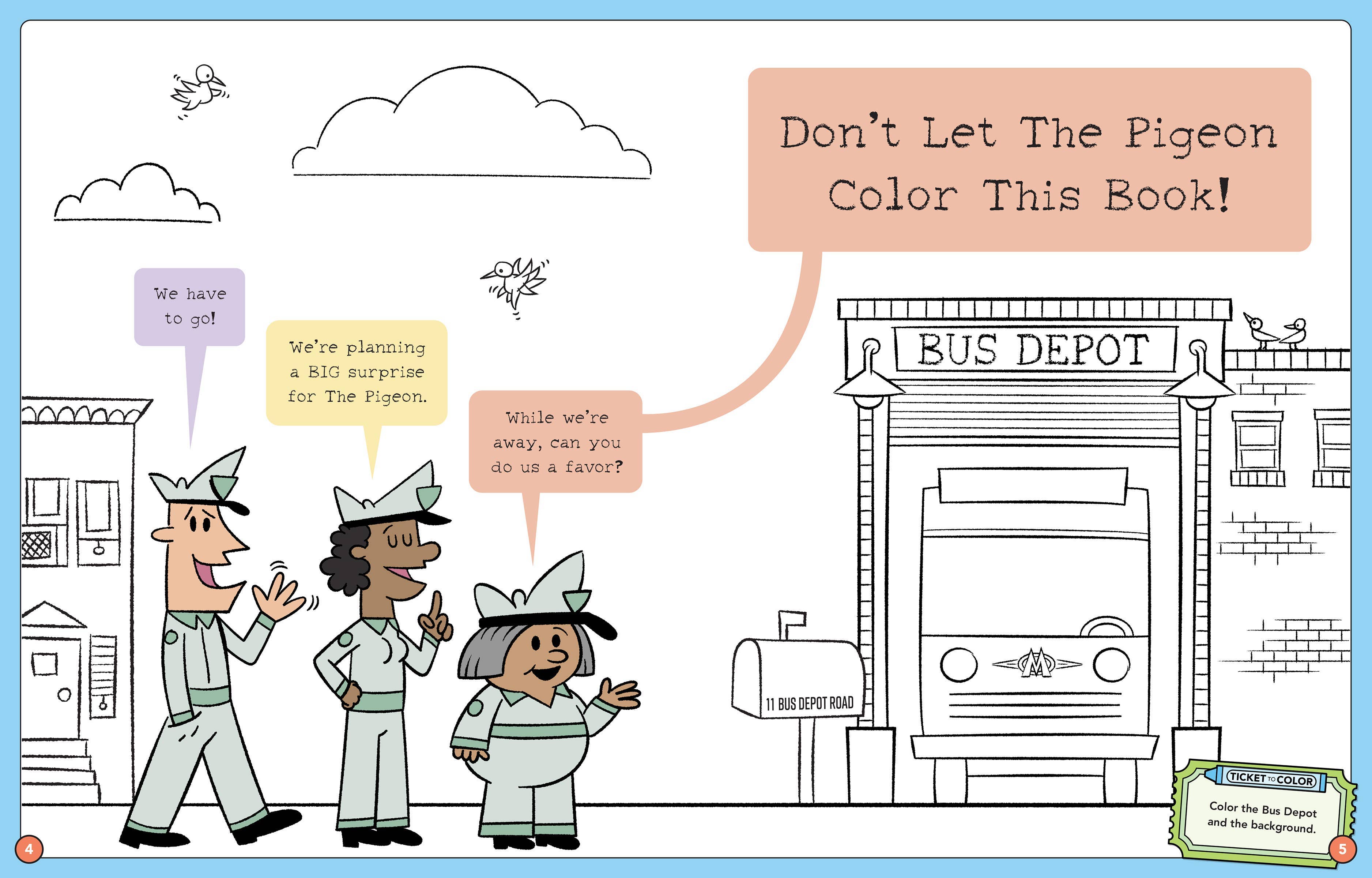 Don't Let The Pigeon Color This Book!