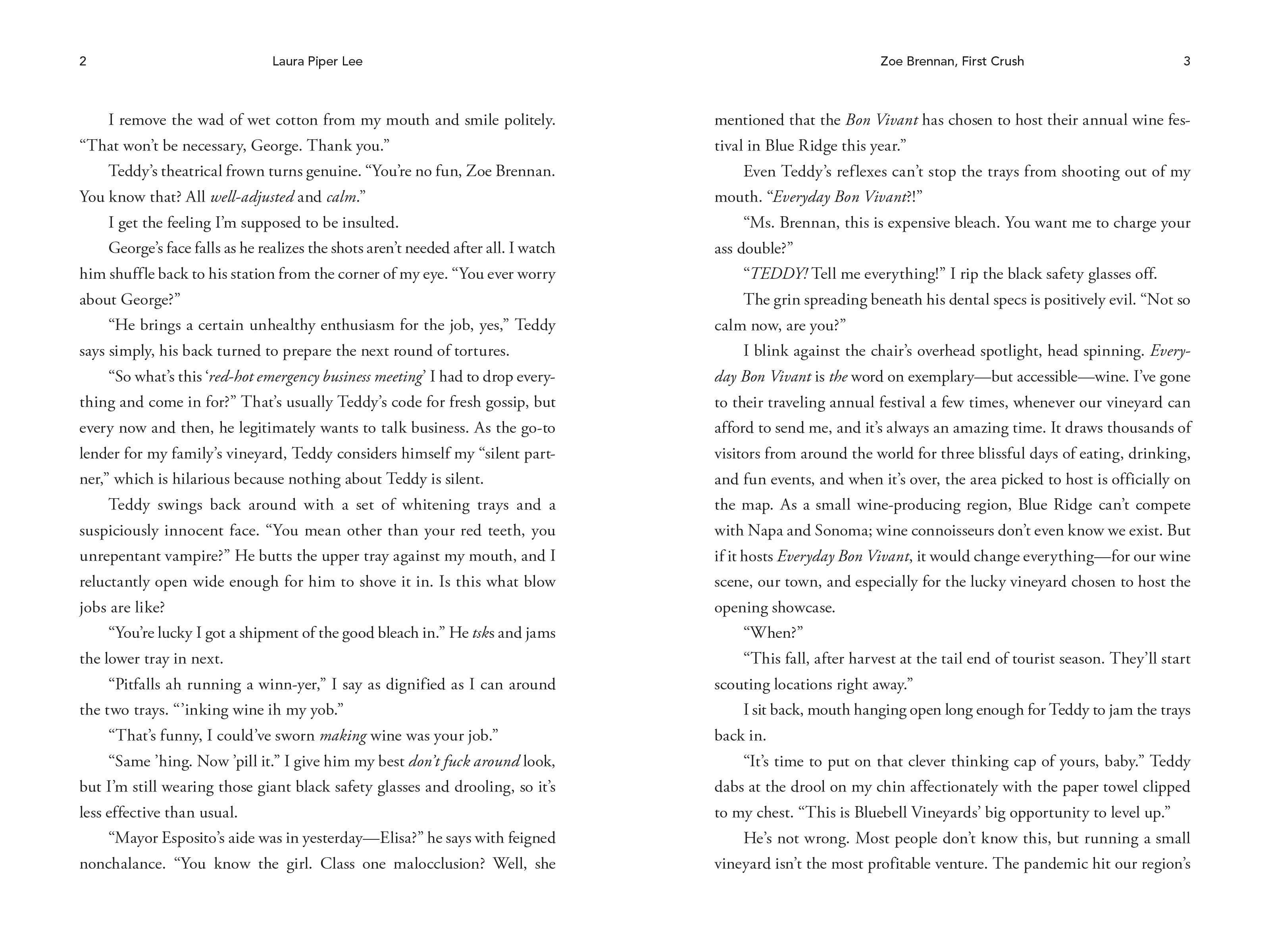 Zoe Brennan, First Crush by Laura Piper Lee