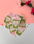 Matcha Lovers Glossy Vinyl Stickers For Laptop & Bottles