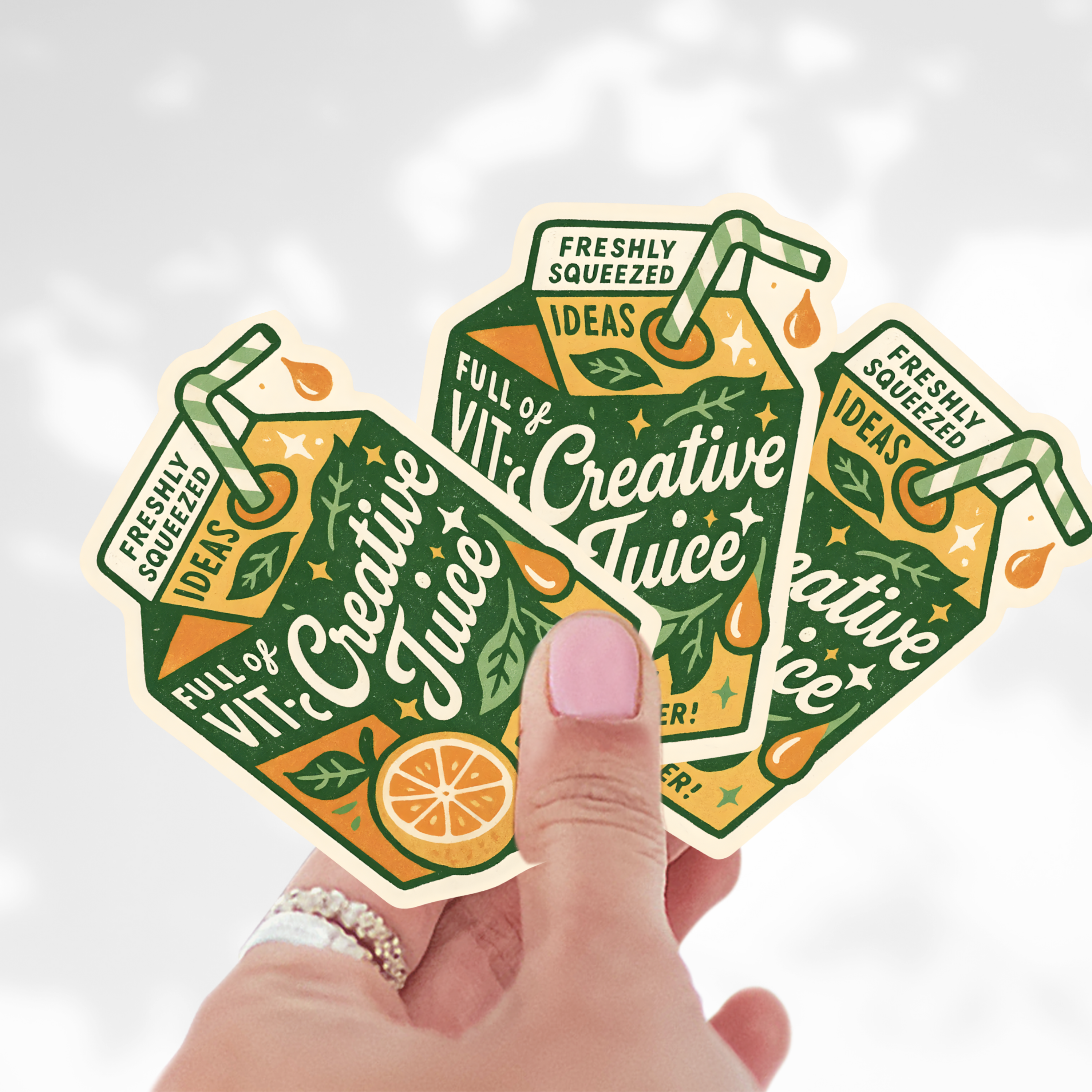 Drink Up, Maker! Creative Juice Sticker