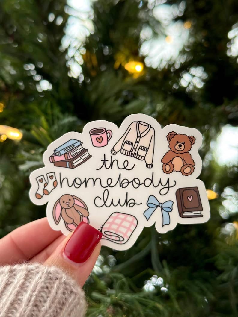 The Homebody Club Glossy/Sparkle Sticker Vinyl, Reader Gift