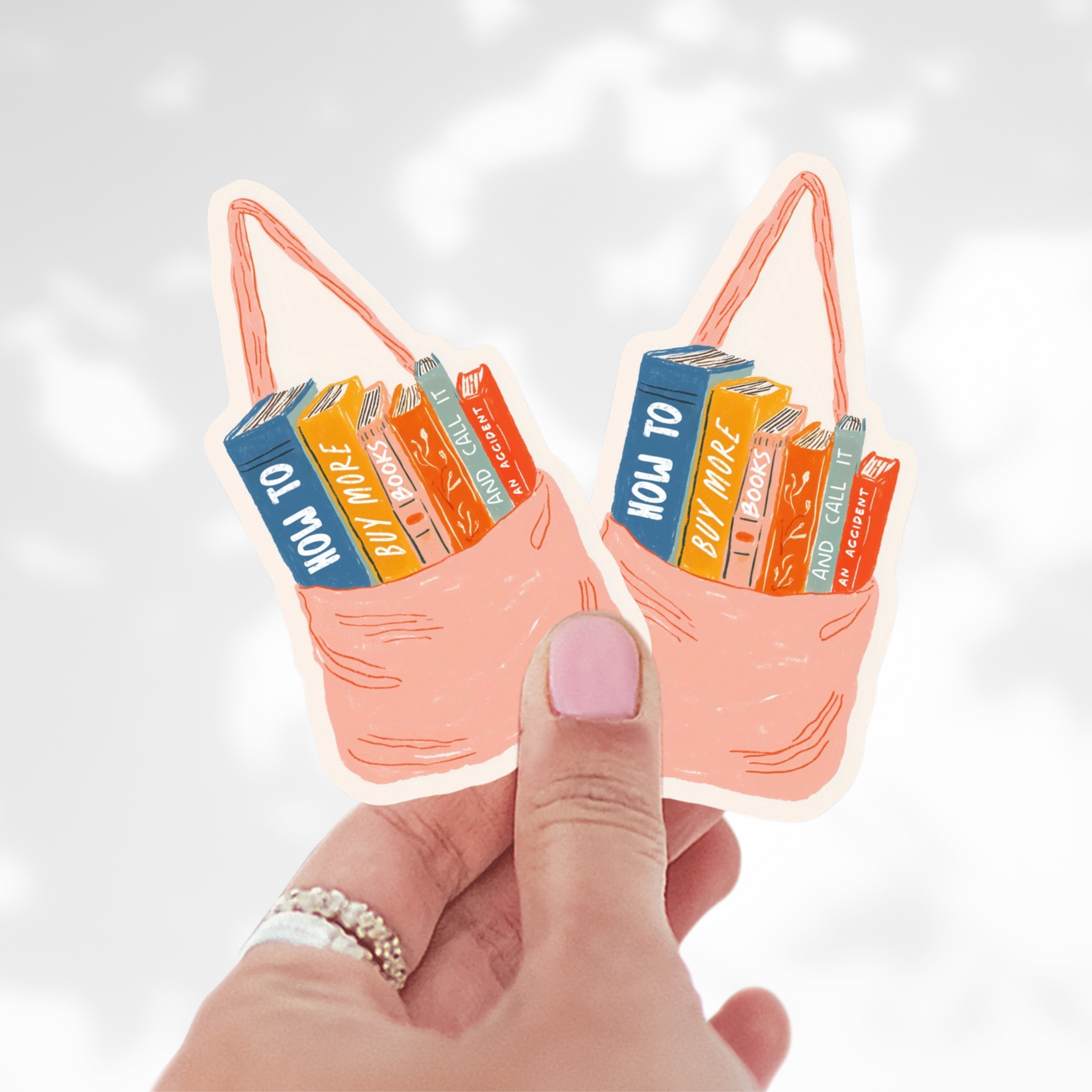Book Lover Tote Sticker – “Buy More Books” Sticker