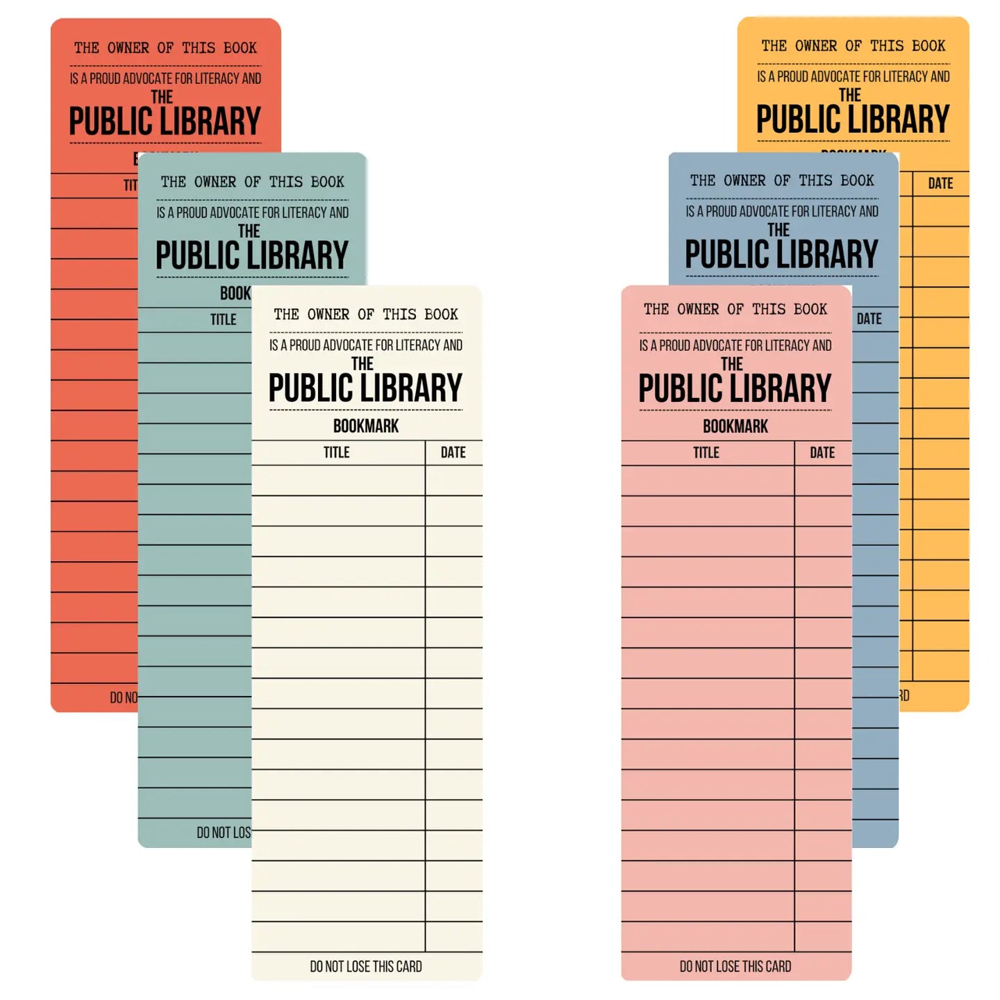 Library Card Bookmark