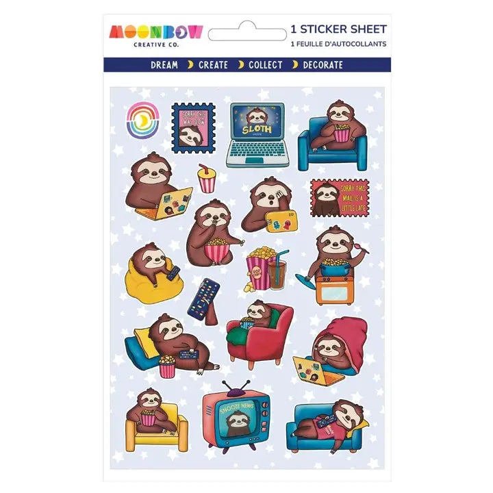Slothflix & Chill Sticker Sheet