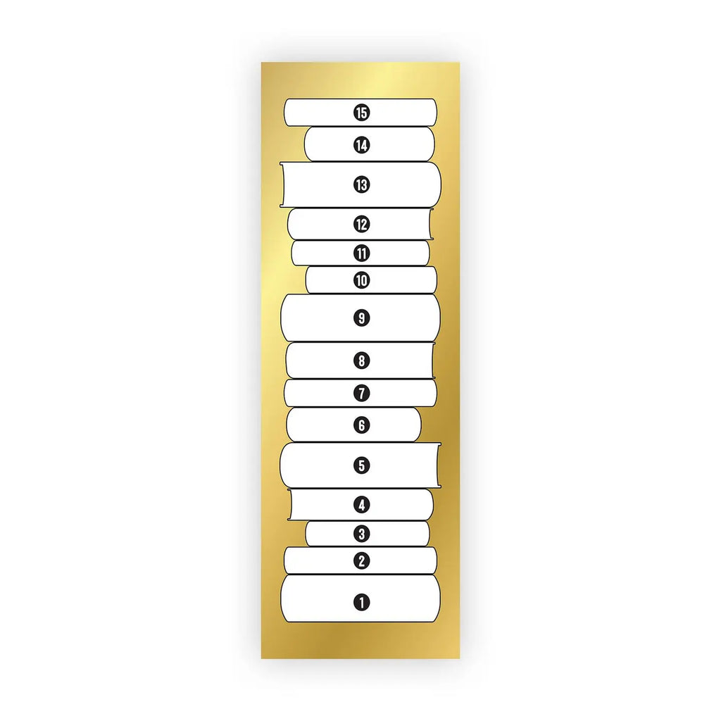 Book Tower Reading Tracker Bookmark with Stickers