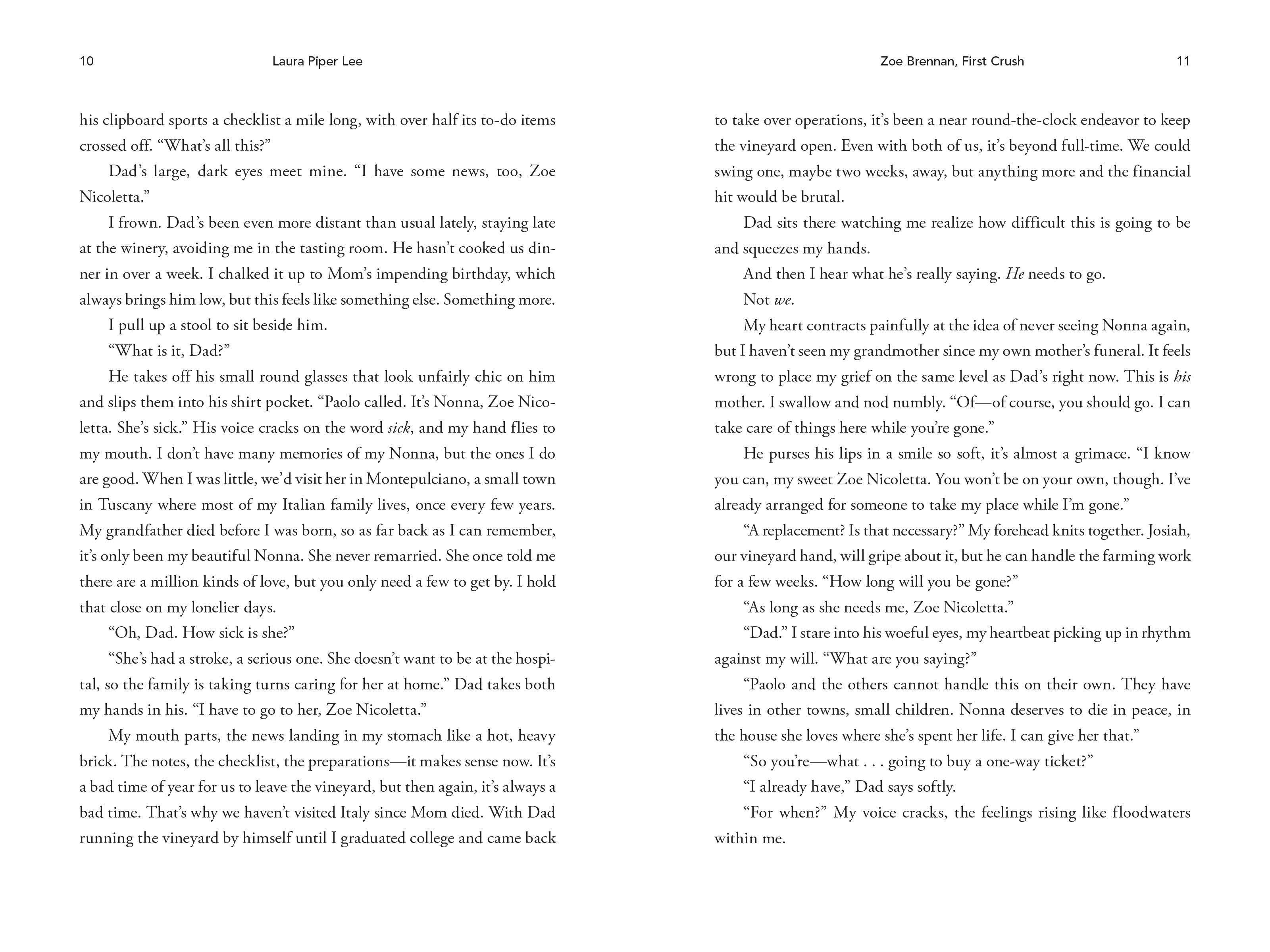 Zoe Brennan, First Crush by Laura Piper Lee